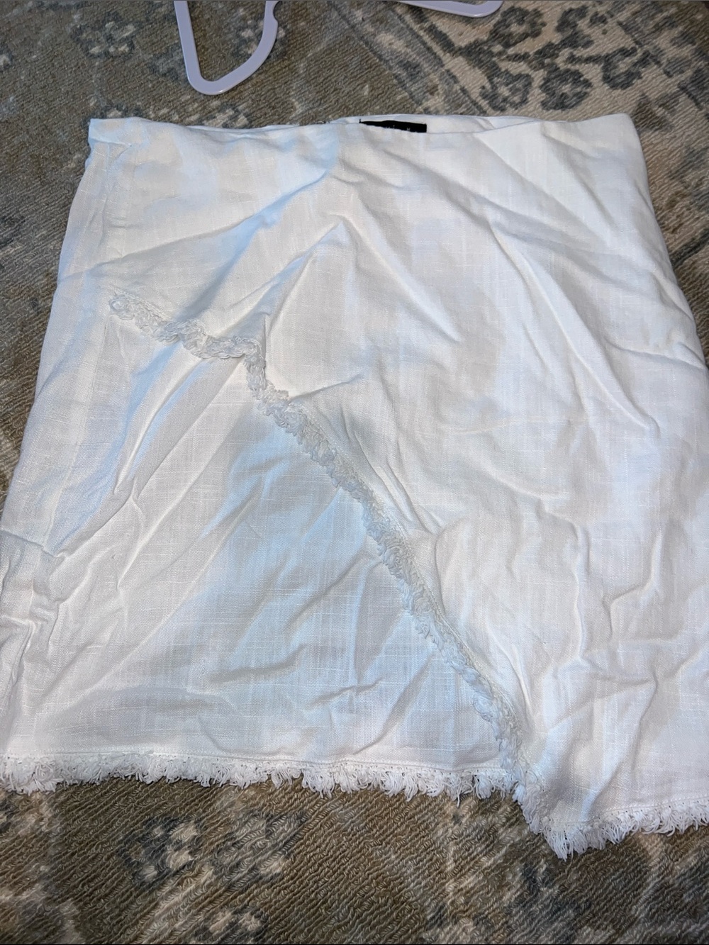 Very J White Mini Skirt with Clean Waistband
